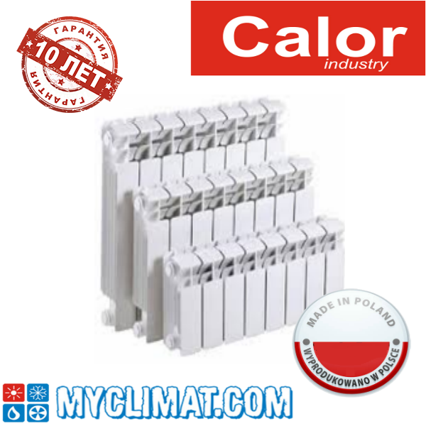 Алюмінієвий радіатор Calor 500x96 (198 Вт), фото 1