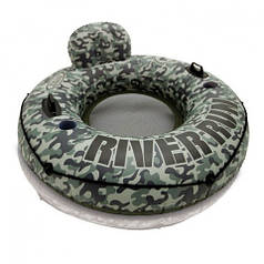 Круг-крісло надувне для плавання Intex 58835 Camo River Run I (діаметр 135 см)