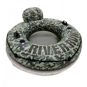 Коло-крісло надувне для плавання Intex 58835 Camo River Run I (діаметр 135 см), фото 2