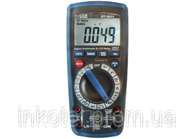 CEM DT-9931 Професійний мультиметр. AC/DC 1000В, AV/CV 10A, f 10МГц, R 60 МОм, L 6Гн, З 4мФ, T