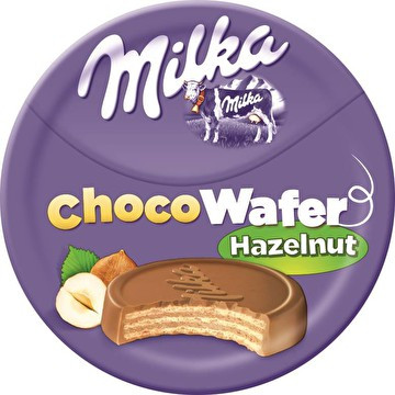 Вафли Milka Choco Waffer Hazelnuss mini (с шоколадно-ореховой начинкой), 30 гр - фото 1 - id-p513972461