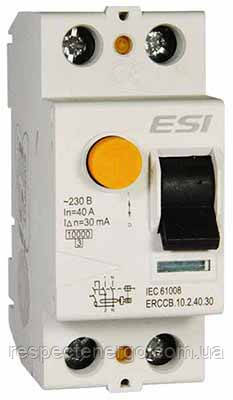 Модульний пристрій захисного вимкнення, ERCCB.604.16.30, 6 кА, 2
 н, 16 А, 30 мА, фото 1