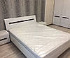 Ліжко LOZ 160х200 з підйомним механізмом Ацтека Двохспальне Білий глянець МДФ, фото 8