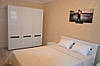 Ліжко LOZ 160х200 з підйомним механізмом Ацтека Двохспальне Білий глянець МДФ, фото 9