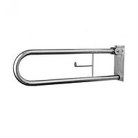 Поручень підіймальний із тримачем туалетного паперу, неіржавка сталь, серія безпека, 4814