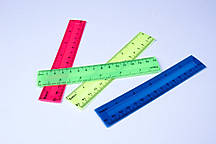 Лінійки кольорові пластикові "Неон", 15 см, No1115
