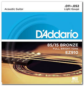 Струни d'addario EZ910 BRONZE EXTRA LIGHT 11-52