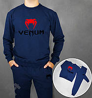 Спортивний костюм Venum синій з червоним лого (люкс) XS