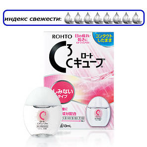 Rohto C3 м'які очні краплі для надчутливих очей під час носіння м'яких контактних лінз, фото 1