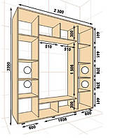 Шкаф-купе ШК-05 2300х450х2200