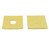 Губка для чищення жала паяльника 60x60 мм жовта, фото 2