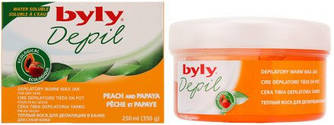 Теплий віск для депіляції тіла "Персик і папая" Byly Depil Peach And Papaya Depilatory Warm Wax