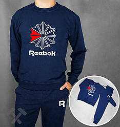 Спортивний костюм Reebok синій червоне лого (люкс) XS
