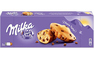 Бісквіти Milka Choco Twist зі шматочками молочного шоколаду, 140 г