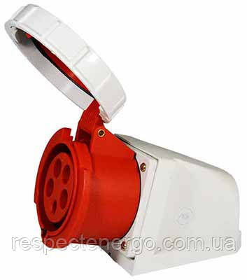 Розетка 3 п + N + E, 16 А, IP44 стаціонарна, фото 1