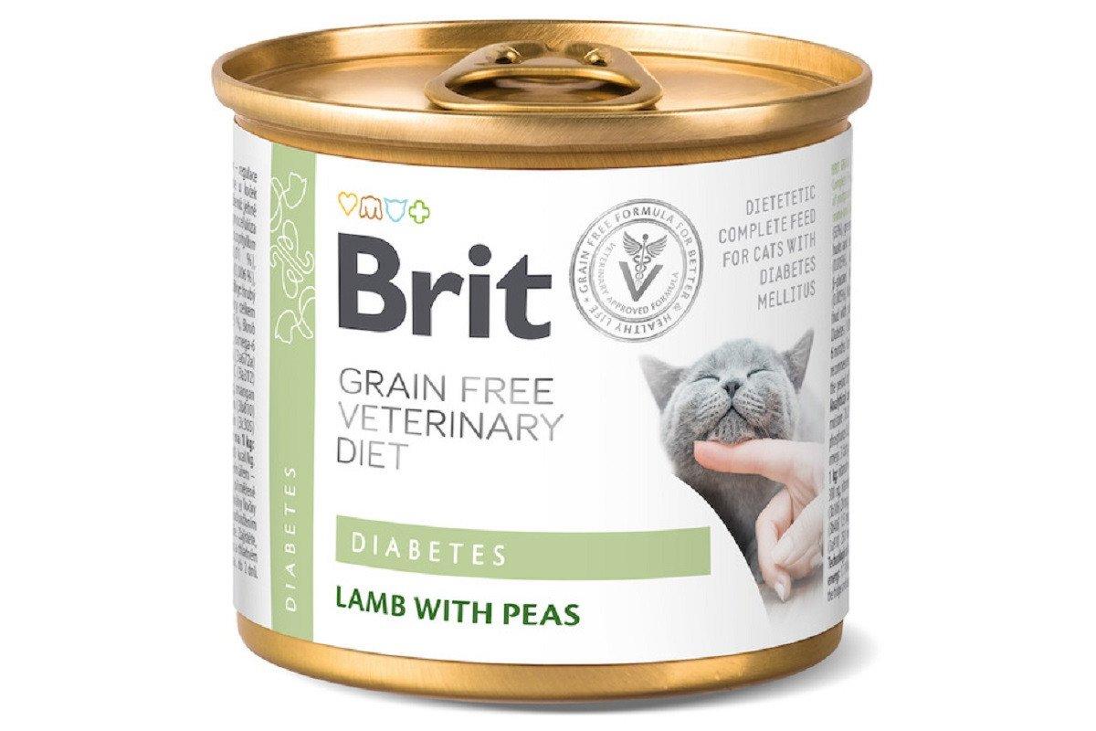 Корм для котів при діабеті Diet Diabetes з ягнятком та горохом 200 г Brit, фото 1