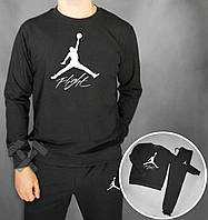 Спортивний костюм Jordan Flight чорний (люкс) XS