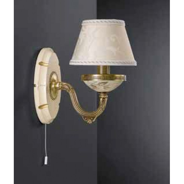 Бра RECCAGNI ANGELO A 6618/1 бронза/тканина/скло