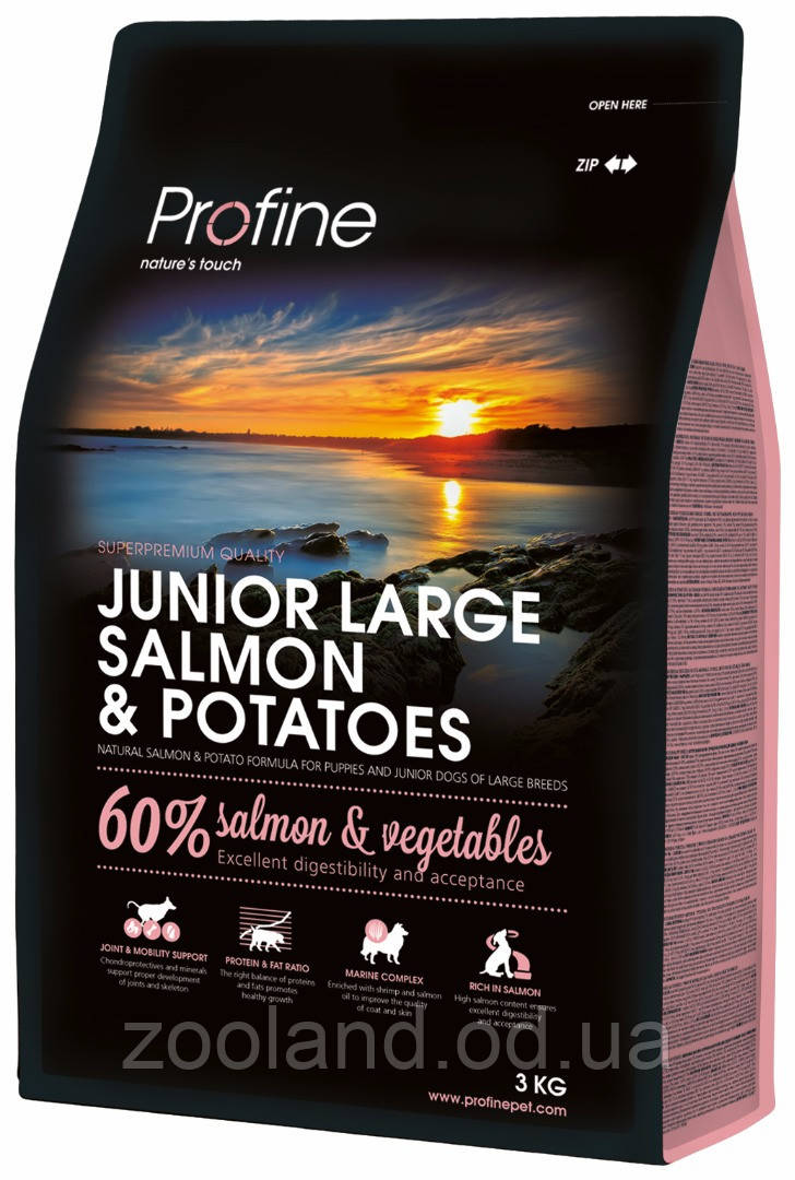170556 Profine Dog Junior Large Breed Salmon & Potatoes, 3 кг
