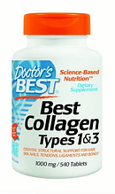 Колаген в таблетках  Doctor's s Best  Collagen Types 1&3 540 tabs