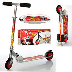 Самокат JR 2-023 алюм., колеса ПУ, 2 шт., кермо 62/84 см., кор.