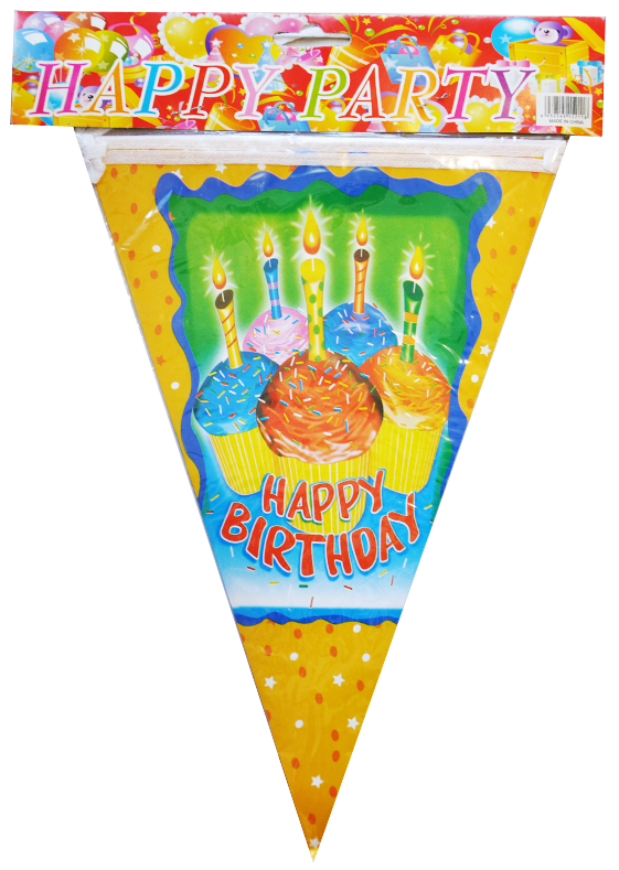 Прапорці для свята (з кексами) жовті