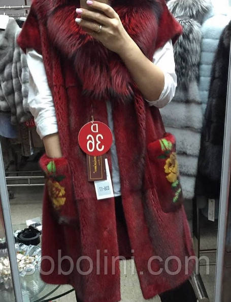 Ексклюзивні жилети з аукціонної норки Copenhagen fur, можна замовити в нас на фабриці