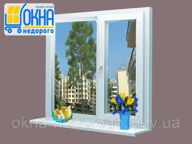 Цена окна Veka Softline ― двухстворчатое с установкой