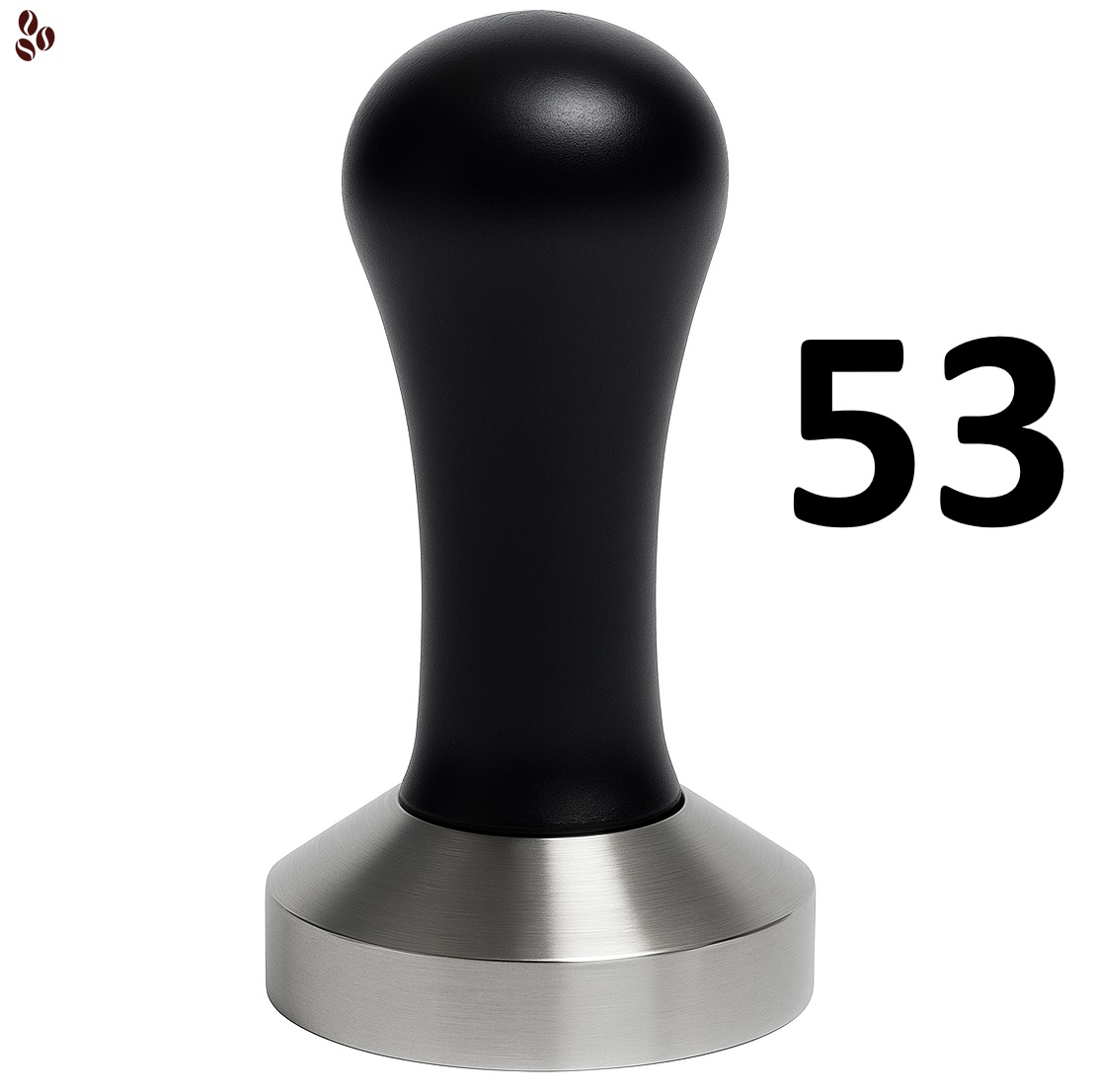 Темпер VD Basic 53 мм черного цвета для идеального приготовления кофе и крепких напитков, фото 1