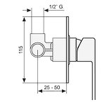 Змішувач для душу Emmevi Nefer BIO77009 (Білий), фото 2