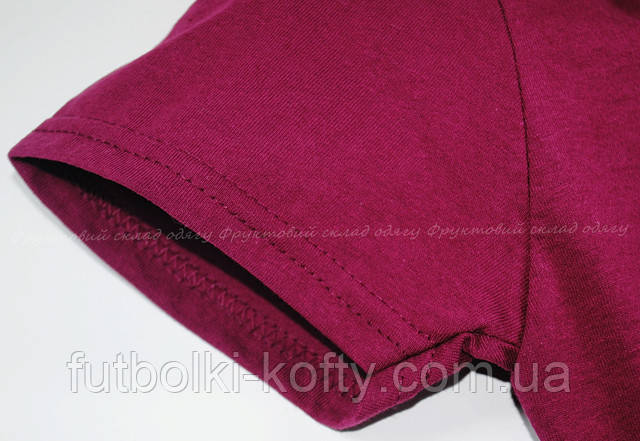 Бордовая женская классическая футболка