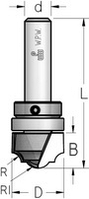 Фреза гравировальная профильная врезная с верхним подшипником WPW Израиль D19-B13-L58-d6
