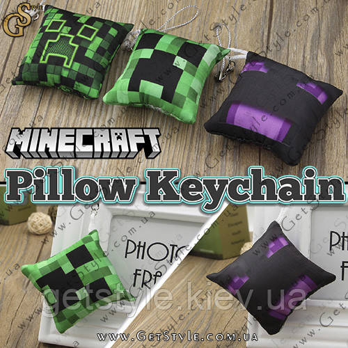 М'які брелоки Minecraft — "Pillow Keychain" — 3 шт., фото 1