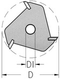 Фреза пазова дискова WPW Ізраела D47,6-B4,8-Z3, фото 2