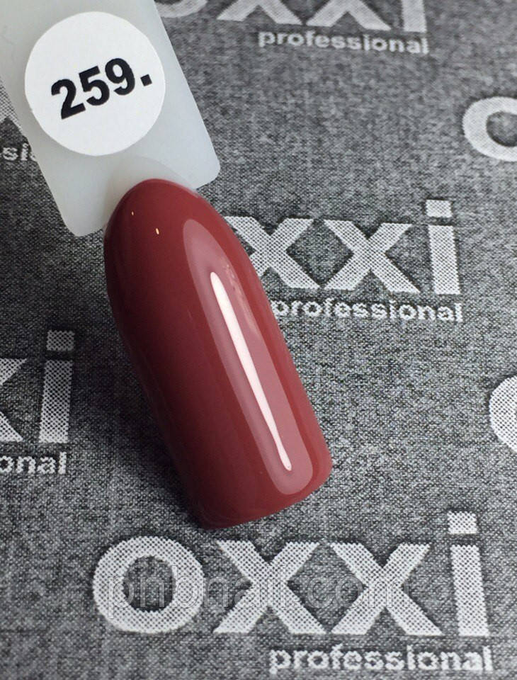 Гель-лак OXXI Professional №259 коричнево-червоний , 10 мл