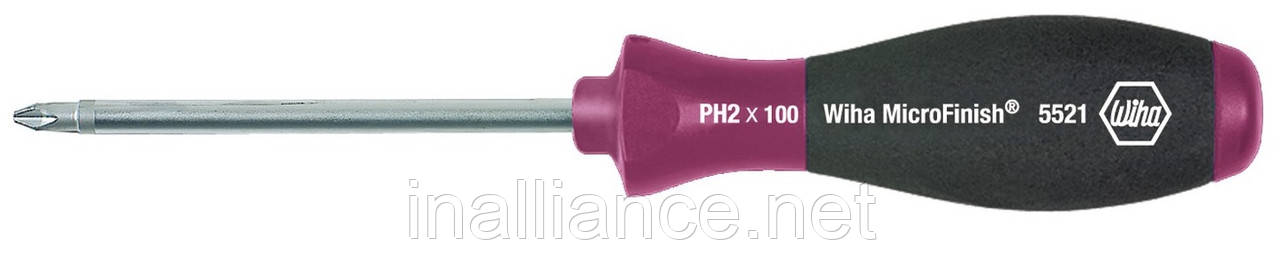 Викрутка PH1 x 80 мм нековзна ручка MicroFinish Wiha 29141