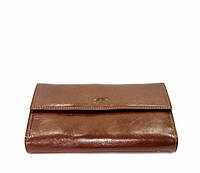 Кошелек женский кожаный Катана бумажник для денег и документов стильный коричневый 353050