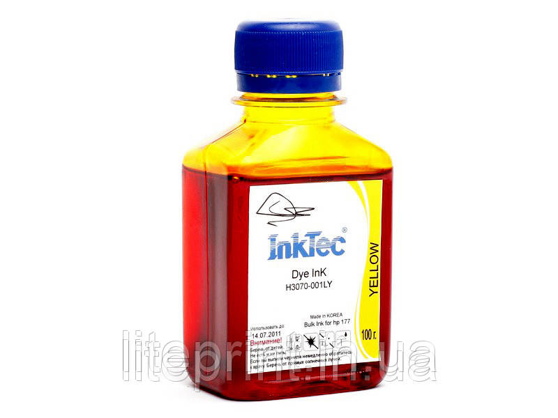 Чорнило для принтера HP - InkTec - H3070, Yellow, 100 г