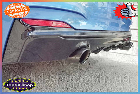 TS Задний диффузор DPT черный глянец Extra Line для BMW 2 серия F22 F23 2014-2021 задние обвесы автооб SHT55_Q