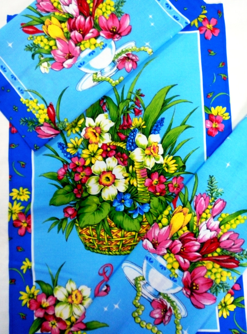 Полотенце льняное "Цветы" в подарочной упаковке- 1 шт - фото 6 - id-p514994605