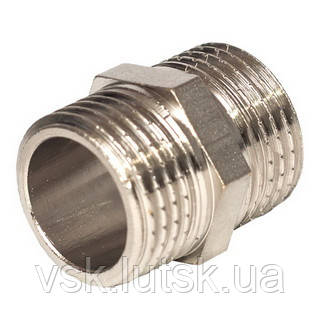 VT.582 Ніпель латун. хром. VALTEС 1 1/2х1 1/2