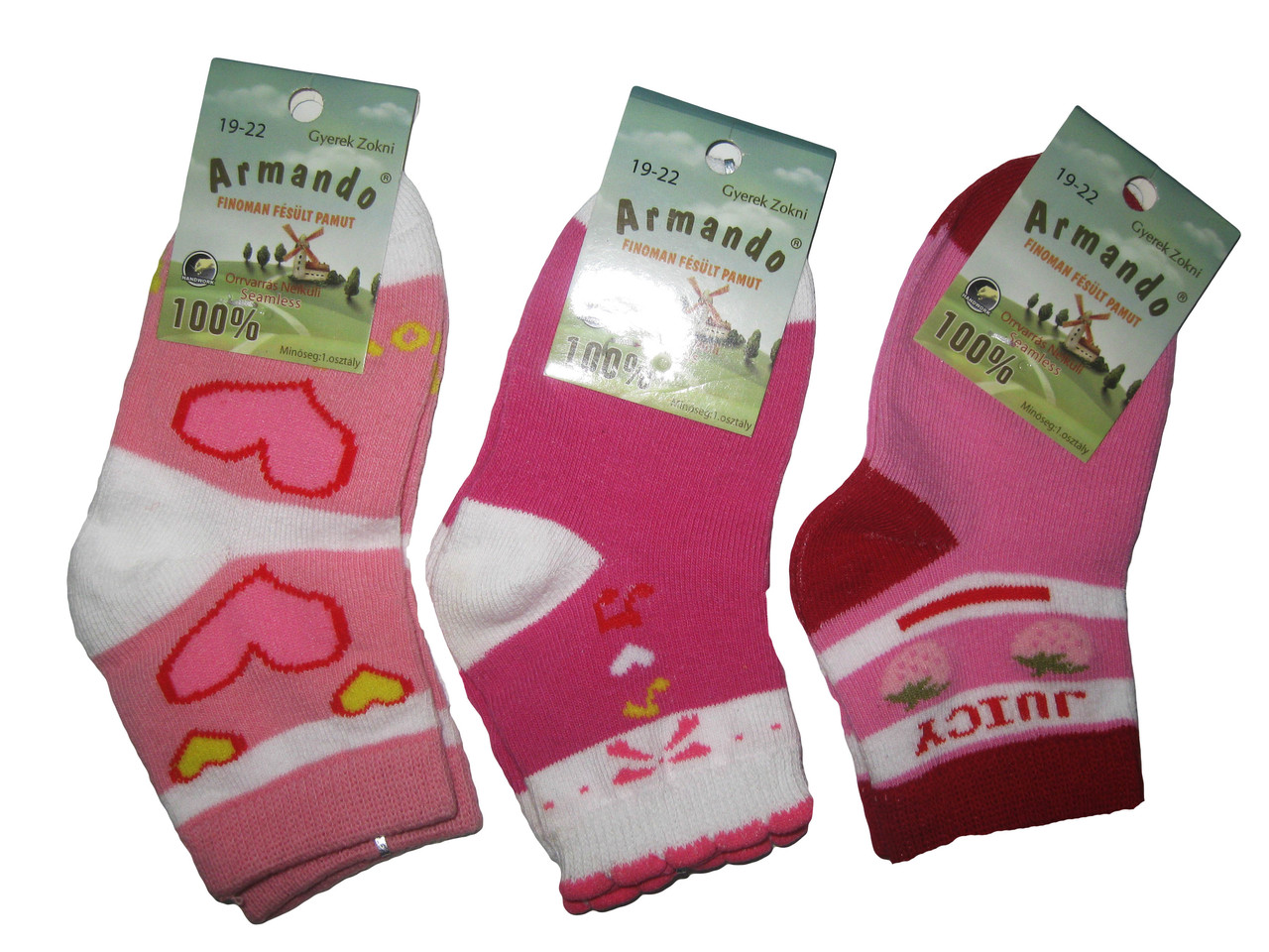 Шкарпетки короткі для дівчинки, Armando, розміри 19/22(2 шт) арт. ACP-668