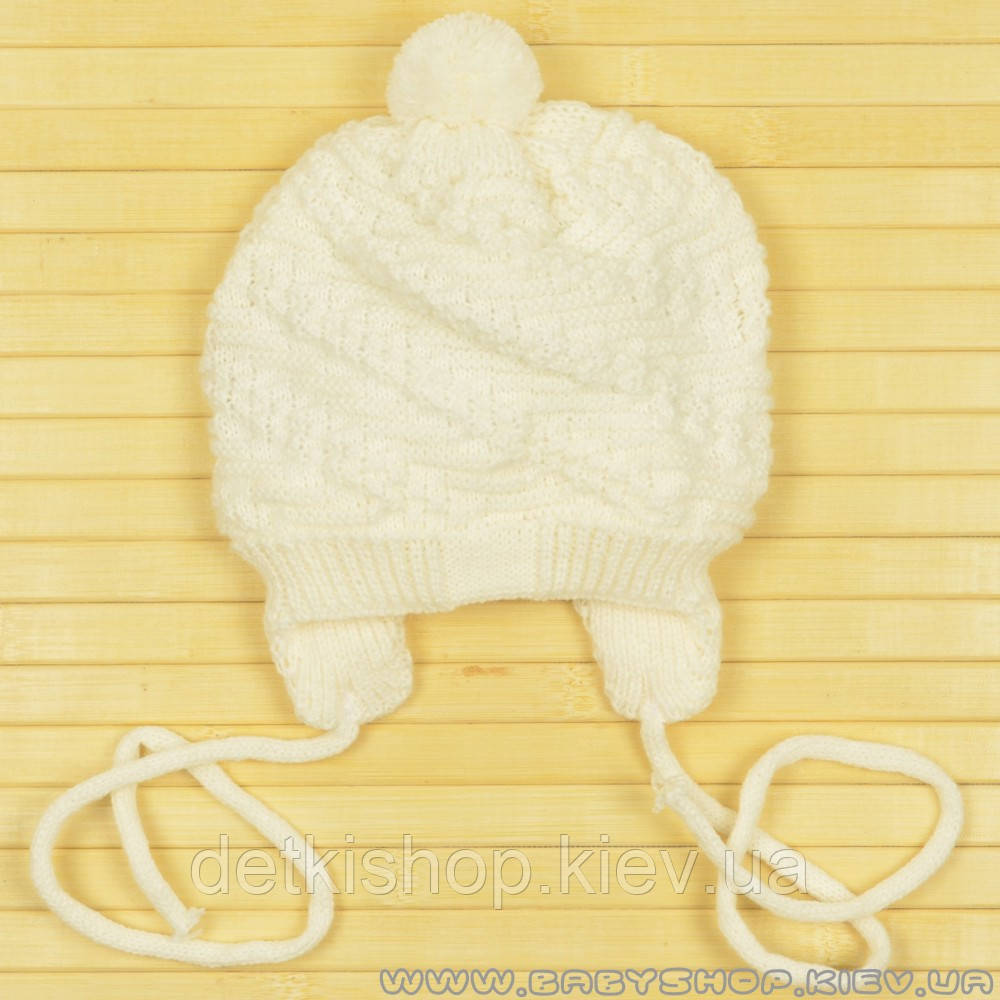 Шапочка на дівчинку «Малятко» (біла), фото 1