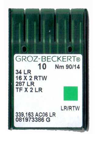 Голки 34LR/16X2 RTW/287 LR Groz-Beckert 90 LR