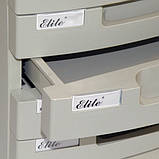 Настільний офісний ящик — НАКОПК, з висувними лотками,  US-8,  10 лотків, пластиковий, молочно-сірий., фото 2