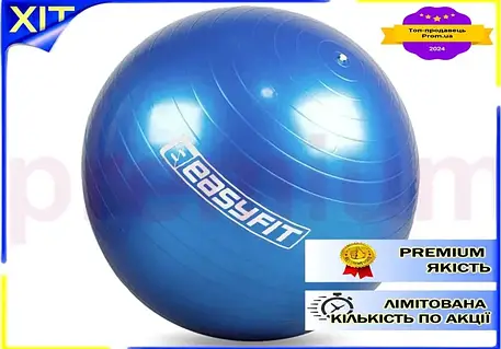 LI Мяч для фитнеса Lite Box EasyFit 65 см синий фитбол для укрепления мышц и баланса тренажер для дома LIP77/R