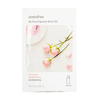 УЦІНКА! Розгладжувальна маска з екстрактом троянди Innisfree My Real Squeeze Mask Rose EX, 20 мл