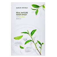 УЦЕНКА! Антибактериальная маска с зеленым чаем Nature Republic Green Tea Real Nature Mask Sheet 23 г