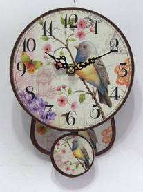 Годинник настінні кварцові з маятником в стилі " Прованс "