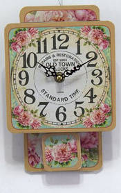 Годинник настінні кварцові з маятником в стилі " Прованс "